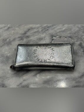 RARE Stella McCartney Metallic Silver Wallet